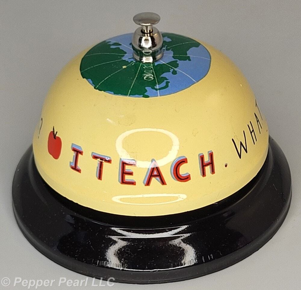 Teacher Tap Bell What's Your Superpower I Teach Gift Boxed Hello World